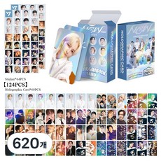 세븐틴 보이넥스트도어 TXT 홀로그램 포카 124장 홀로그램 포카 60장 스티커 64장 도무송 다꾸 세븐틴 보넥도 투바투 선물용, 620개, SEVENTEEN(세븐틴)