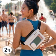 루루엔픽 다용도 대형 터치 스마트폰 방수팩 IPX8등급, 2개, 블랙