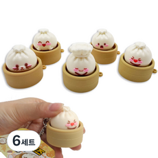 토이즈데이 만두 프렌즈 딸깍이 키링 스트레스 해소 피젯 토이, 6세트, 5종