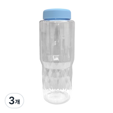 다이아 보틀 차량용 텀블러 아이스커피컵, 일반캡, 하늘, 3개, 1개입