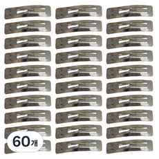 리본빌 헤어핀만들기 리본공예재료 똑딱핀 핀대 무니켈똑딱핀, 사각 똑딱핀 5cm, 60개