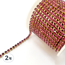 칼라줄란4mm 1마(90cm), 2개, 푸시아 금도금