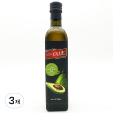 올리에 엑스트라버진 아보카도 오일 프리미엄 에디션, 500ml, 3개