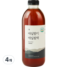 매실향기 국내산 하동 매실로 만든 자연발효 매실청 매실액, 4개, 1L