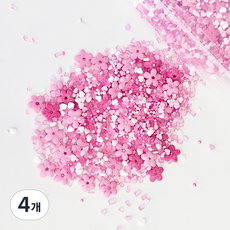 스프링클 (핑크 블라썸 믹스) 데코 케익만들기, 4개, 300g