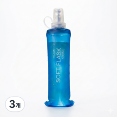 큐액트 소프트 플라스크 런닝 물병, 3개, 500ml, 블루