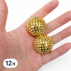 골든볼 자성 혈침구 자석 지압볼 마사지기, 골드, 12개