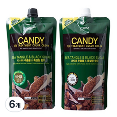 C2M 캔디 TS 캔디 트리트먼트 칼라크림 염색약, 적빛 밝은갈색, 6개
