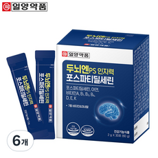 런칭 일양약품 두뇌엔 PS 인지력 포스파티딜세린 기억력 인지력 개선 두뇌건강 분말 스틱형, 6개, 30회분
