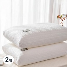 Romeooera 호텔베개 수면베개 숙면베개 낮은베개 목편한 경추베개 목베개 냉감베개 베개솜 침대베개 사계절 통기성 부드러운 꿀잠 베개, 2개, 화이트