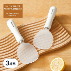 " LCLC " 흡착형 스탠딩 & 마그넷 2in1 오뚝이 밥주걱, 3세트, 화이트1+옐로우1