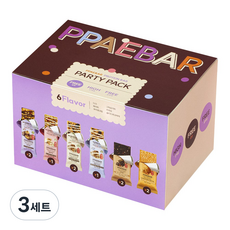 [설탕X 저당] 빼바 프로틴바 파티팩, 3세트, 400g