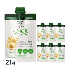 한손한끼 플러스 단백질 쉐이크 저당 고단백 스위트콘맛, 21개, 60g