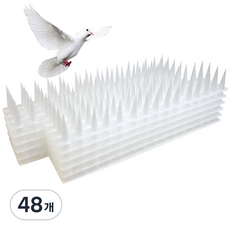 비둘기퇴치 버드스파이크, 6x30cm 화이트, 48개