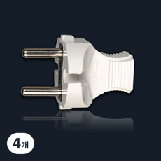 현대일렉트릭 둥근 플러그 일자형 220V 콘센트, 4개