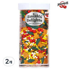퀄리티스프링클 메리윈터베어 크리스마스 스프링클, 2개, 70g