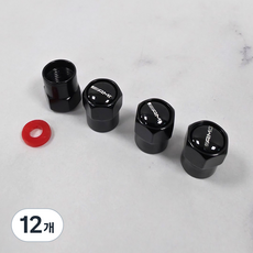 벤츠 BENZ AMG 타이어 에어캡 밸브캡 마개 4P 블랙, 검정, 12개