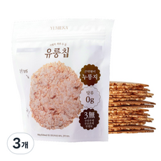 유밀가 유룽칩 저당 곤약 현미 누룽지 실속팩 1봉, 3개, 160g