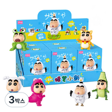 짱구 피규어 세트 동물 코스프레 변신 데스크테리어 애니 굿즈 6종, 3박스