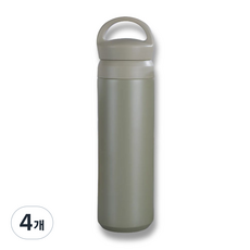 블룸트레일 파우더 코팅 손잡이 텀블러, 4개, 500ml, 올리브그레이