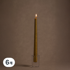 엘캔들 메탈릭 테이퍼 캔들 골드 25cm, 6개, 56g, 무향