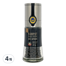 캄폿 라플랜테이션 LA PLANTATION 블랙페퍼 흑후추 그라인더, 40g, 4개