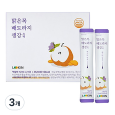 루킨 매스틱 함유 맑은목 배도라지생강 스틱 21p, 252ml, 3개
