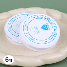 시크리트몰 구슬줄 우레탄줄 팔찌줄 1mm, 6개, 투명