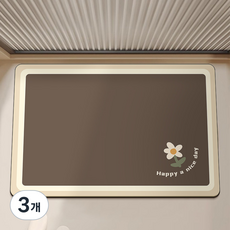 FATTYS 미끄럼방지 데이지 발매트, 3개, 사각