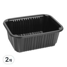 큐담 성형 실링용기 Q-19157 (19x15x7) 블랙, 2개, 100개입