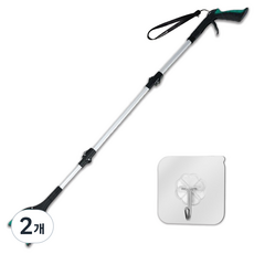레브홈 잡아바 긴 접이식 다용도 집게, 초록색, 2개