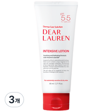 디어로렌 건조피부 가려움완화 수분 수딩 로션, 3개, 80ml