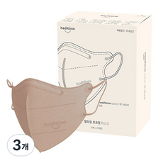 힐타임 코코핏 KF94 컬러 마스크 소형L 새부리형 숨쉬기편한, 25매입, 3개, 샌드베이지