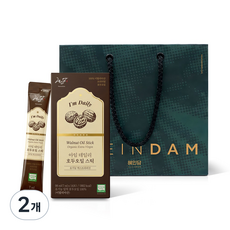 유기농 엑스트라버진 혜인담 아임 데일리 호두오일 스틱 + 쇼핑백, 2개, 98ml