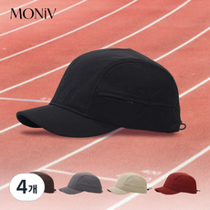 모니브 메쉬 러닝 모자 스포츠 캡, 블랙, 4개
