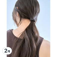 핑크에이지 밴딩스타일 내추럴 땋은머리 고무줄, 2개, BC4 다크브라운