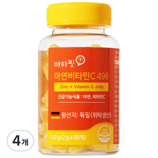 아하핏 아연 비타민 C 젤리, 60정, 4개