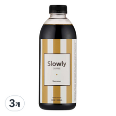 슬로울리 슈프리모 더치커피 콜드브루 원액, 1L, 3개, 1개입