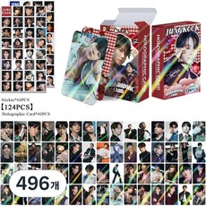 BTS 멤버별 스페셜 에디션 홀로그램 홀로그램 포카 124장 포토카드 60장 스티커 64장 도무송 다꾸 방탄소년단 선물용, 496개, JungKook(정국)