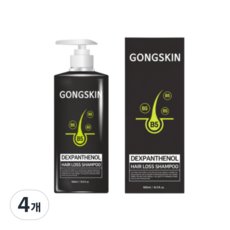 공스킨 덱스판테놀 탈모 샴푸(대용량), 4개, 500ml