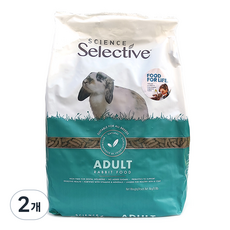 슈프림펫 사이언스 셀렉티브 어덜트 발효 토끼사료, 4kg, 2개