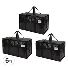 SC FMCG 다기능 이사박스 옷정리 수납함 방수 스크래치에 강한, 6개, 블랙