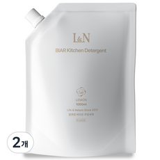 L&N 비아르 주방세제 리필, 2개, 1000ml