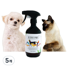 센트프리 안전한 탈취제 강아지 고양이 반려동물 무향 식물성 키토산, 5개, 700g