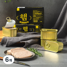 유기농 돼지고기 93%로 만든 산들사이 햄, 200g, 6개