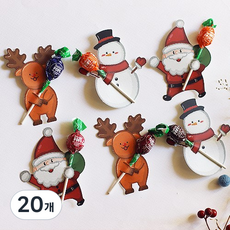 [오브제스타]크리스마스 캔디페이퍼, 산타,눈사람,루돌프, 120개