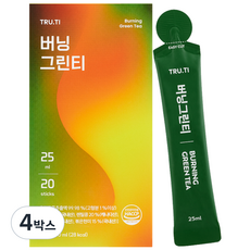 트루바이탈 버닝그린티, 4박스, 20개입, 25ml