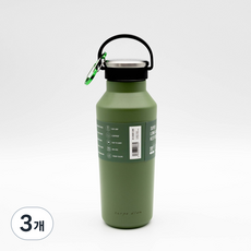 Carpe diem 스포츠 텀블러 강력한 보온보냉 스포츠물병 진공텀블러 등산 런닝 물병 라틴어각인, 3개, 500ml, 샤이니그린