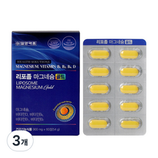 일양약품 리포좀 마그네슘 골드 - 체내 흡수율을 위함 리포좀 제형공법, 3개, 60정 3개, 60정