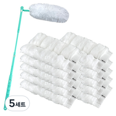 정전기 흡착 먼지올킬 롱 먼지털이 핸들 리필 20p, 민트, 5세트